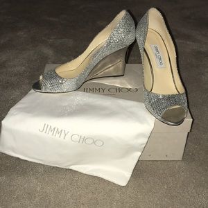 Jimmy Choo Baxen in size 40 / silver metallic NWT